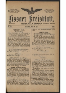 Lissaer Kreisblatt. 1917.07.21 Nr 58