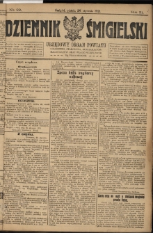 Dziennik Śmigielski 1921.01.28 R.31 Nr 22