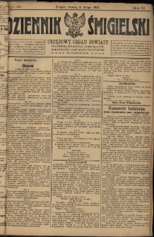 Dziennik Śmigielski 1921.02.08 R.31 Nr 30