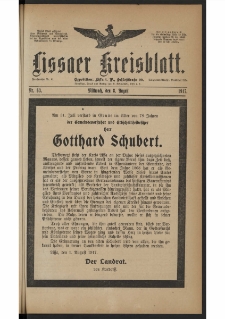 Lissaer Kreisblatt. 1917.08.08 Nr 63