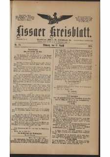Lissaer Kreisblatt. 1917.08.15 Nr 65