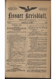 Lissaer Kreisblatt. 1917.08.18 Nr 66