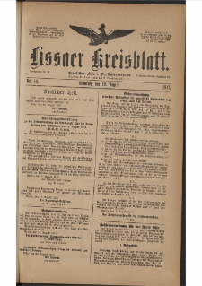 Lissaer Kreisblatt. 1917.08.29 Nr 69