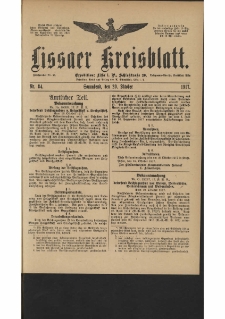 Lissaer Kreisblatt. 1917.10.20 Nr 84