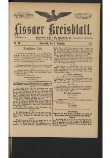 Lissaer Kreisblatt. 1917.11.03 Nr 88