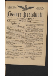 Lissaer Kreisblatt. 1917.11.14 Nr 91