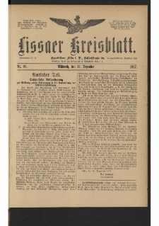 Lissaer Kreisblatt. 1917.12.12 Nr 99