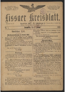 Lissaer Kreisblatt. 1918.01.05 Nr 1