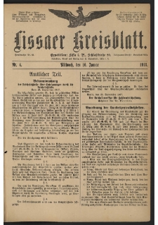 Lissaer Kreisblatt. 1918.01.16 Nr 4