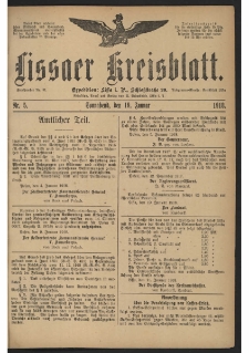 Lissaer Kreisblatt. 1918.01.19 Nr 5