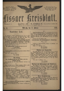 Lissaer Kreisblatt. 1918.02.13 Nr 12
