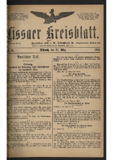 Lissaer Kreisblatt. 1918.03.27 Nr 24