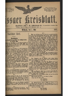 Lissaer Kreisblatt. 1918.05.01 Nr 33