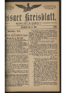Lissaer Kreisblatt. 1918.05.11 Nr 36