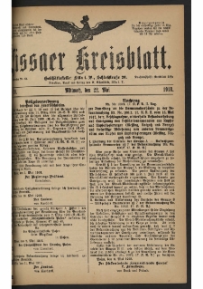Lissaer Kreisblatt. 1918.05.22 Nr 39