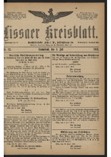 Lissaer Kreisblatt. 1918.07.06 Nr 52