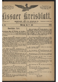 Lissaer Kreisblatt. 1918.07.17 Nr 55