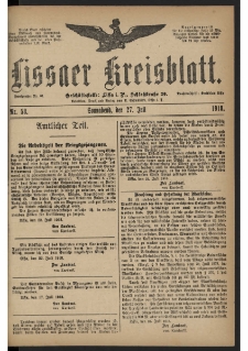 Lissaer Kreisblatt. 1918.07.27 Nr 58