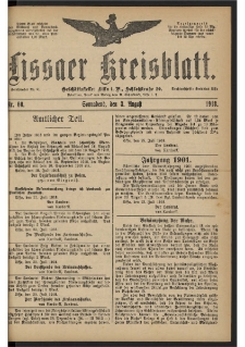 Lissaer Kreisblatt. 1918.08.03 Nr 60