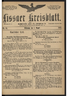 Lissaer Kreisblatt. 1918.08.07 Nr 61
