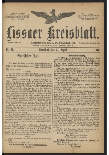 Lissaer Kreisblatt. 1918.08.31 Nr 68