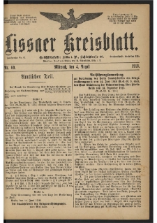 Lissaer Kreisblatt. 1918.08.04 Nr 69