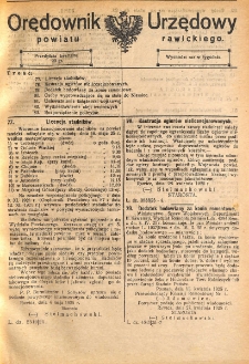 Orędownik Urzędowy Powiatu Rawickiego 1925.05 R.1 Nr 10