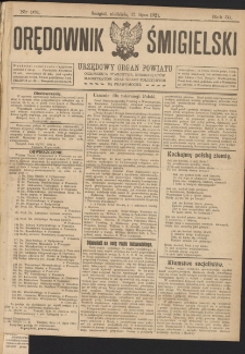 Orędownik Śmigielski 1921.07.17 R.31 Nr 161