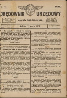 Orędownik Urzędowy Powiatu Kościańskiego 1923.03.07 R.58 Nr10