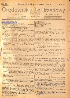 Orędownik Urzędowy Powiatu Rawickiego 1928.10.11 R.4 Nr 41