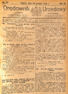 Orędownik Urzędowy Powiatu Rawickiego 1928.12.29 R.4 Nr 52