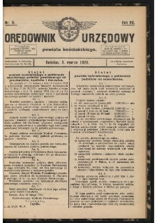 Orędownik Urzędowy Powiatu Kościańskiego 1924.03.05 R.60 Nr 9