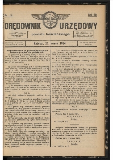 Orędownik Urzędowy Powiatu Kościańskiego 1924.03.27 R.60 Nr 12