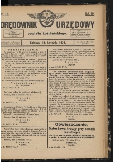 Orędownik Urzędowy Powiatu Kościańskiego 1924.04.19 R.60 Nr 15