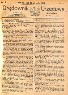 Orędownik Urzędowy Powiatu Rawickiego 1929.01.24 R.5 Nr 4