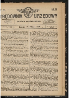 Orędownik Urzędowy Powiatu Kościańskiego 1924.11.14 R.60 Nr 35