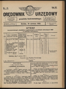 Orędownik Urzędowy Powiatu Kościańskiego 1925.06.20 R.62 Nr 19