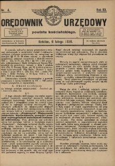 Orędownik Urzędowy Powiatu Kościańskiego 1926.02.06 R.63 Nr 4
