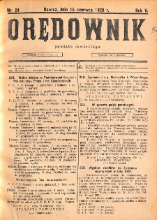 Orędownik Powiatu Rawickiego 1929.06.13 R.5 Nr 24