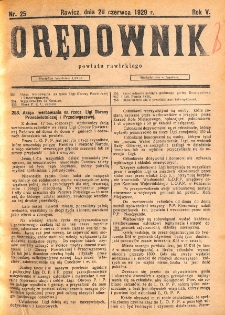 Orędownik Powiatu Rawickiego 1929.06.20 R.5 Nr 25