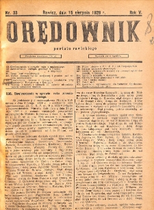 Orędownik Powiatu Rawickiego 1929.08.15 R.5 Nr 33