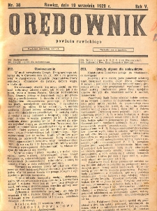 Orędownik Powiatu Rawickiego 1929.09.19 R.5 Nr 38