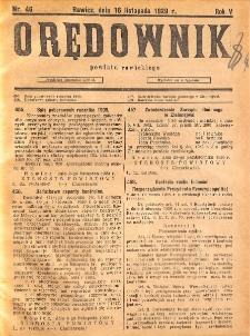 Orędownik Powiatu Rawickiego 1929.11.16 R.5 Nr 46