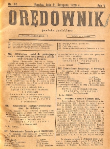 Orędownik Powiatu Rawickiego 1929.11.21 R.5 Nr 47