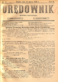 Orędownik Powiatu Rawickiego 1930.03.13 R.6 Nr 11