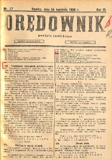 Orędownik Powiatu Rawickiego 1930.04.24 R.6 Nr 17