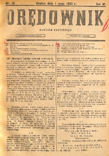 Orędownik Powiatu Rawickiego 1930.05.01 R.6 Nr 18
