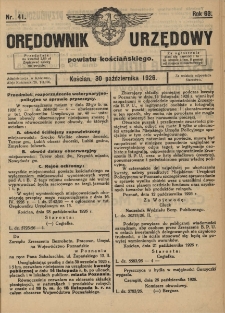 Orędownik Urzędowy Powiatu Kościańskiego 1926.10.30 R.63 Nr 41