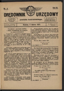 Orędownik Urzędowy Powiatu Kościańskiego 1927.03.05 R.64 Nr 9