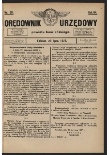 Orędownik Urzędowy Powiatu Kościańskiego 1927.07.23 R.64 Nr 28